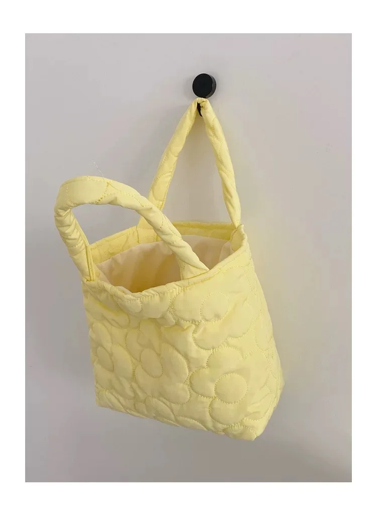 Bentoy Milkjoy Women's Cotton Handbags Mini Shoulder Bag Purses Flower Canvas Tote Bag Open Sweet Small Storage Satchel Girl