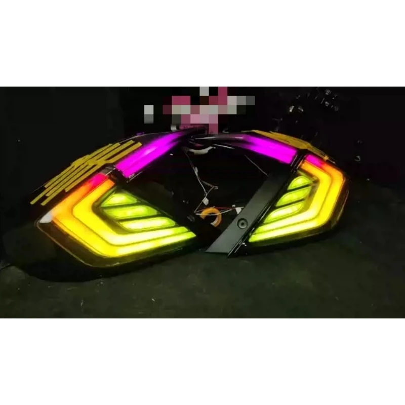 Задний фонарь для Honda Civic модифицированный задний радужного цвета стоп-сигнал