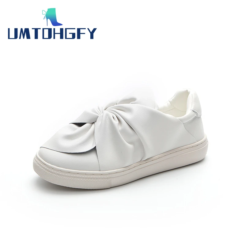 

2023 Summer White Shoes Women's Girls New Sneakers Thick Bottom Bow Breathable White Soft Leather Thick Bottom Casual Sneakers