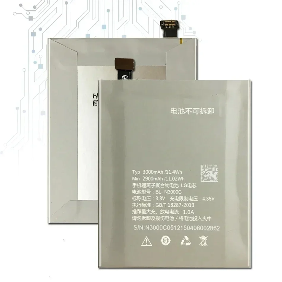 Аккумулятор для сотового телефона IUNI I1 Dual 4G BL-N3000C 3000 мАч