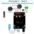 HIFIDIY LIVE Bluetooth 5.0 AUX TPA3116 Digital Power Amplifier board 2x 50W 100W speaker Stereo Audio AMP Module Home music 1002