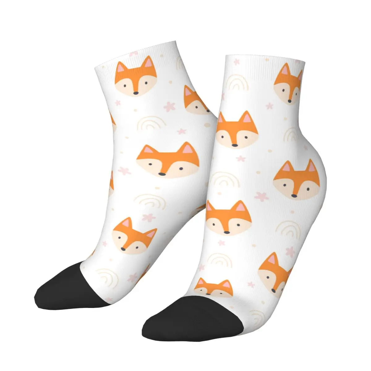 

Носки Короткие с принтом лисы для мужчин и женщин, повседневные носки с животными, чулки до щиколотки, подарок, новинка на весну, лето, осень, зиму