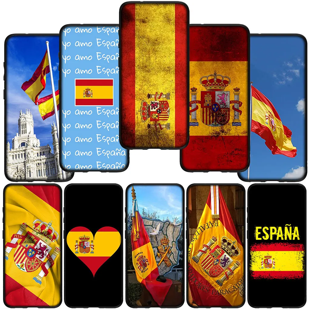 Мягкий чехол с флагом Испании желто-красный для Motorola Moto E32 G22 G9 G30 G50 G60 G51 G52 G41 G42 G71 E7