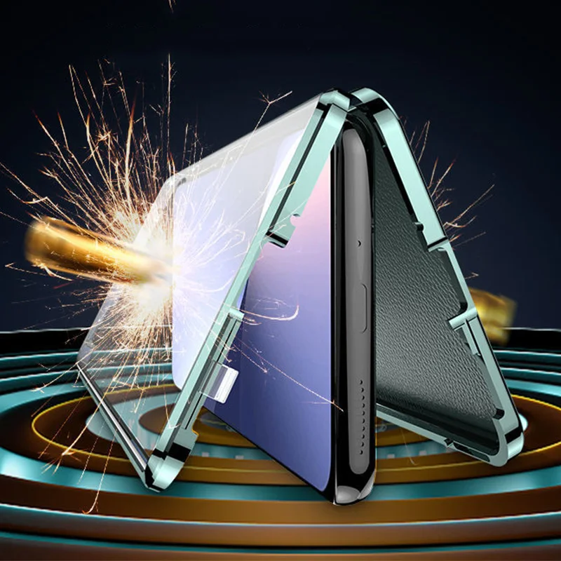 Ceny Dla Xiaomi 12 Pro 12X Etui Na Telefon Komórkowy Dwustronne Anty-upadek All-inclusive Soczewki Metalowe Magnetyczne Przezroczyste Etui Ochronne