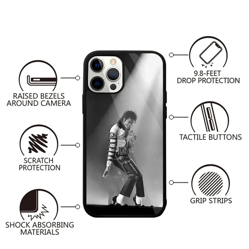 Чехол для телефона Singer M-Michael J-Jackson iPhone 16 15 14 13 12 11 Plus Pro Max Mini Magsafe с магнитной