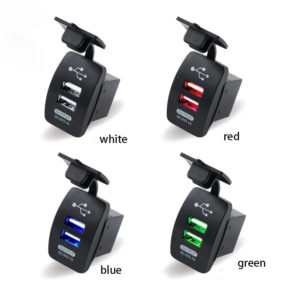 

Водонепроницаемый автомобильный мини-аксессуар для автомобиля и мотоцикла, автомобильное зарядное устройство, автомобильное зарядное устройство, адаптер с двумя USB-портами, зарядное устройство