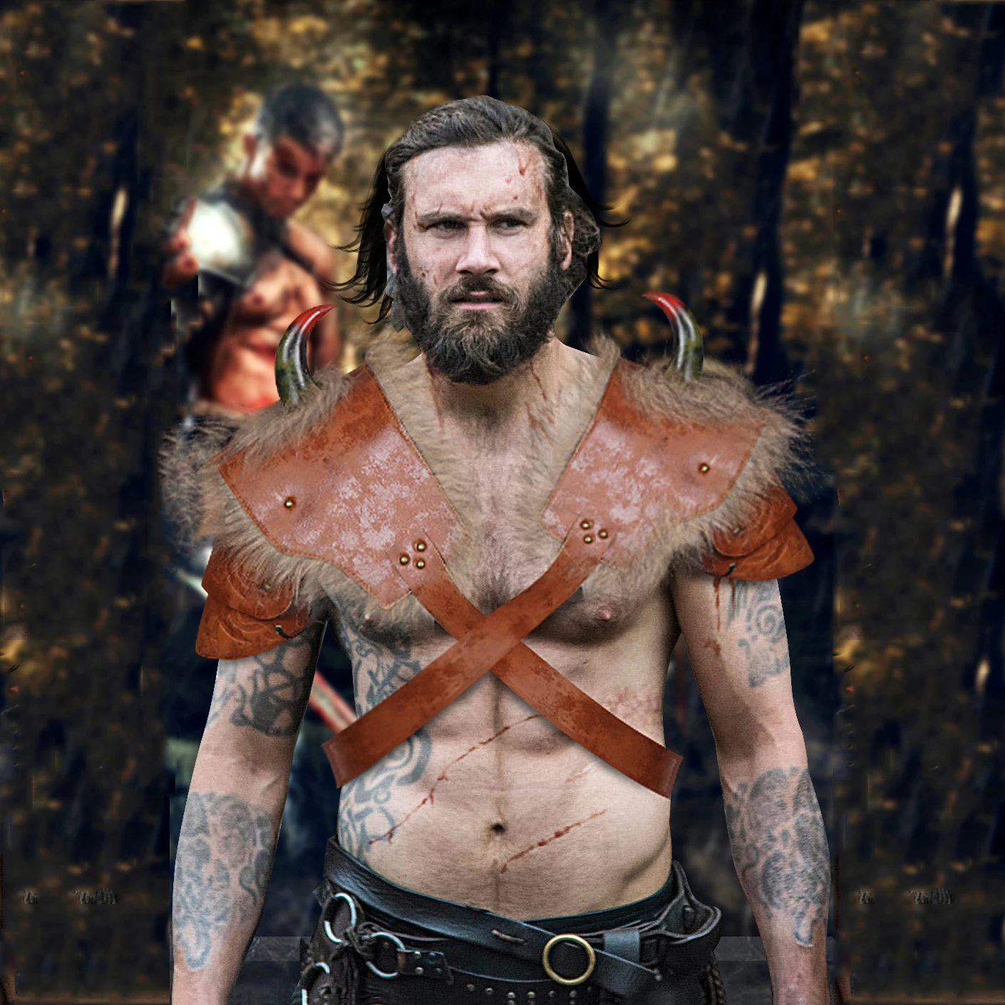 Средневековый костюм воина для косплея мужчин JEMMA LEONG топ из синтетического