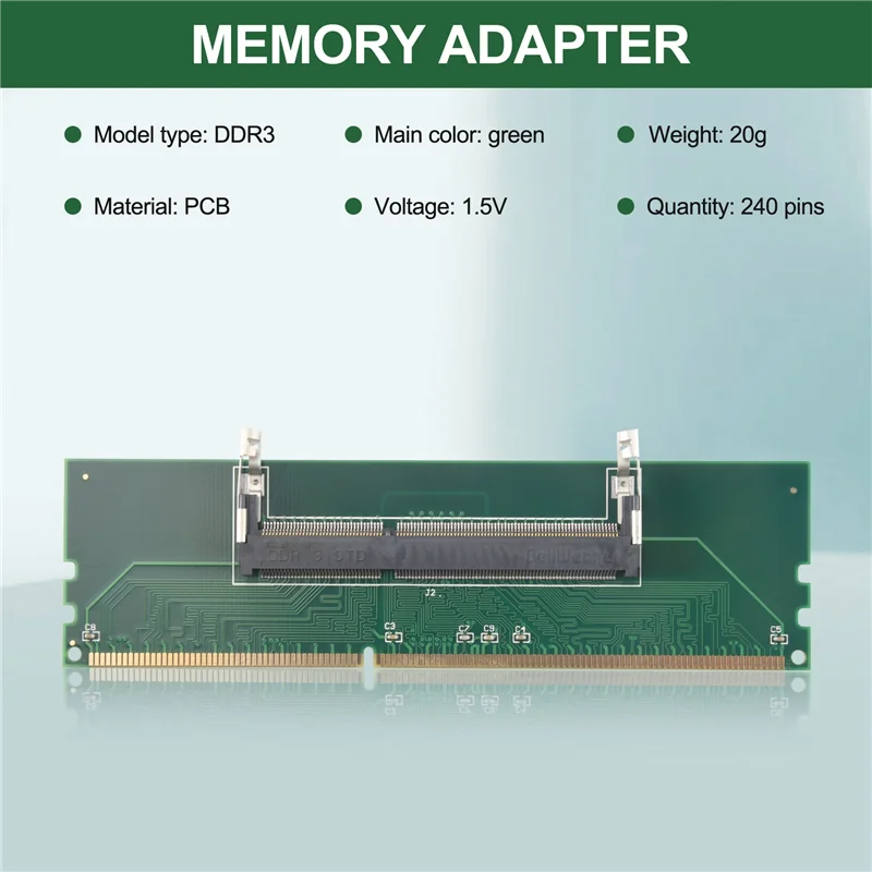 1,5 В DDR3 204-контактный адаптер для ноутбука SO-DIMM для настольного компьютера, слот DIMM-T44C (art.: 3920d192aaa18) - 3920d192aaa18