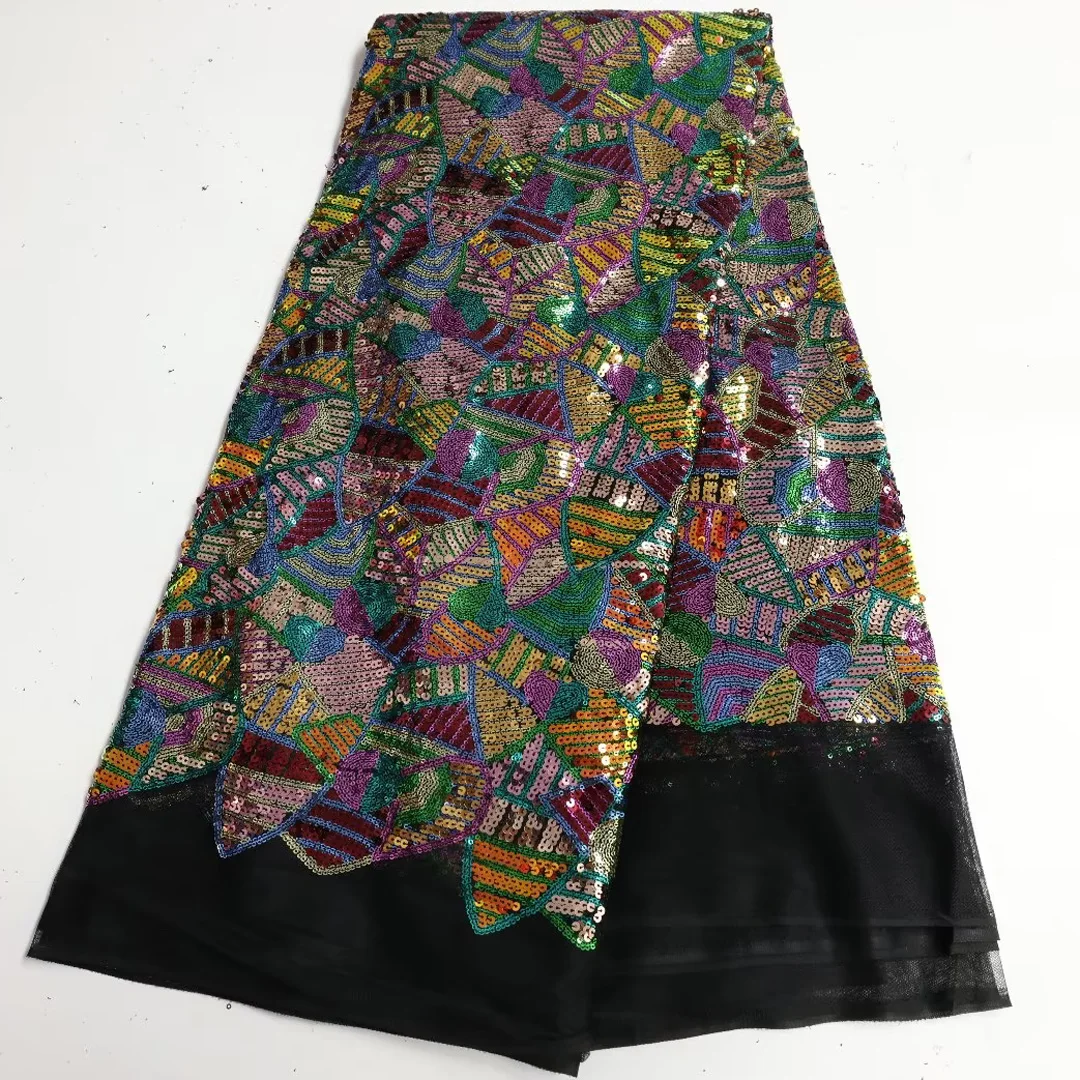 

(5 ярдов/шт.) Высококачественная фотоблестящая сетчатая кружевная полностью вышитая французская кружевная ткань для вечернего платья FLG023