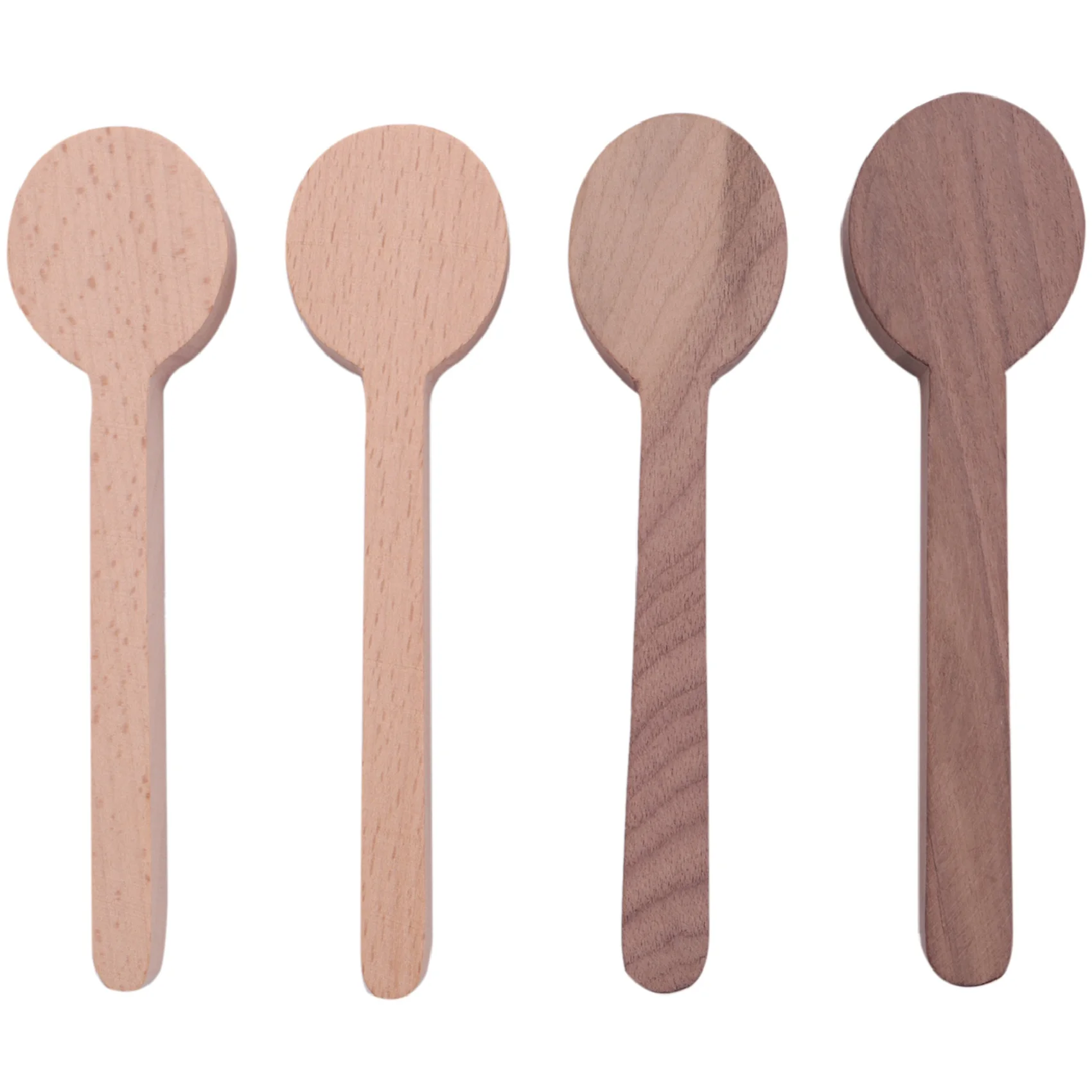 

Wood Carving Spoon Blank Beech and Walnut Wood Unfinished Wooden Craft Whittling Kit for Whittler (4Pcs)