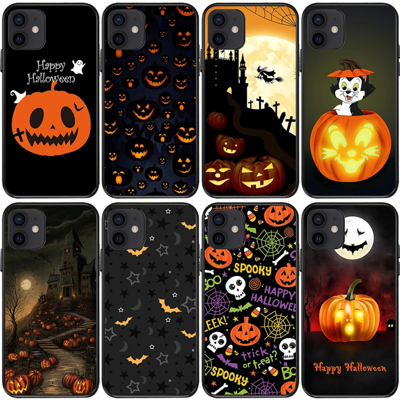 

Anime Hallowmas Pumpkin Case for IPhone 11 12 13 14 Pro Max 7 8 Plus XS XR Cartoon Phone Cover Back Shell Girl Gifts Toys