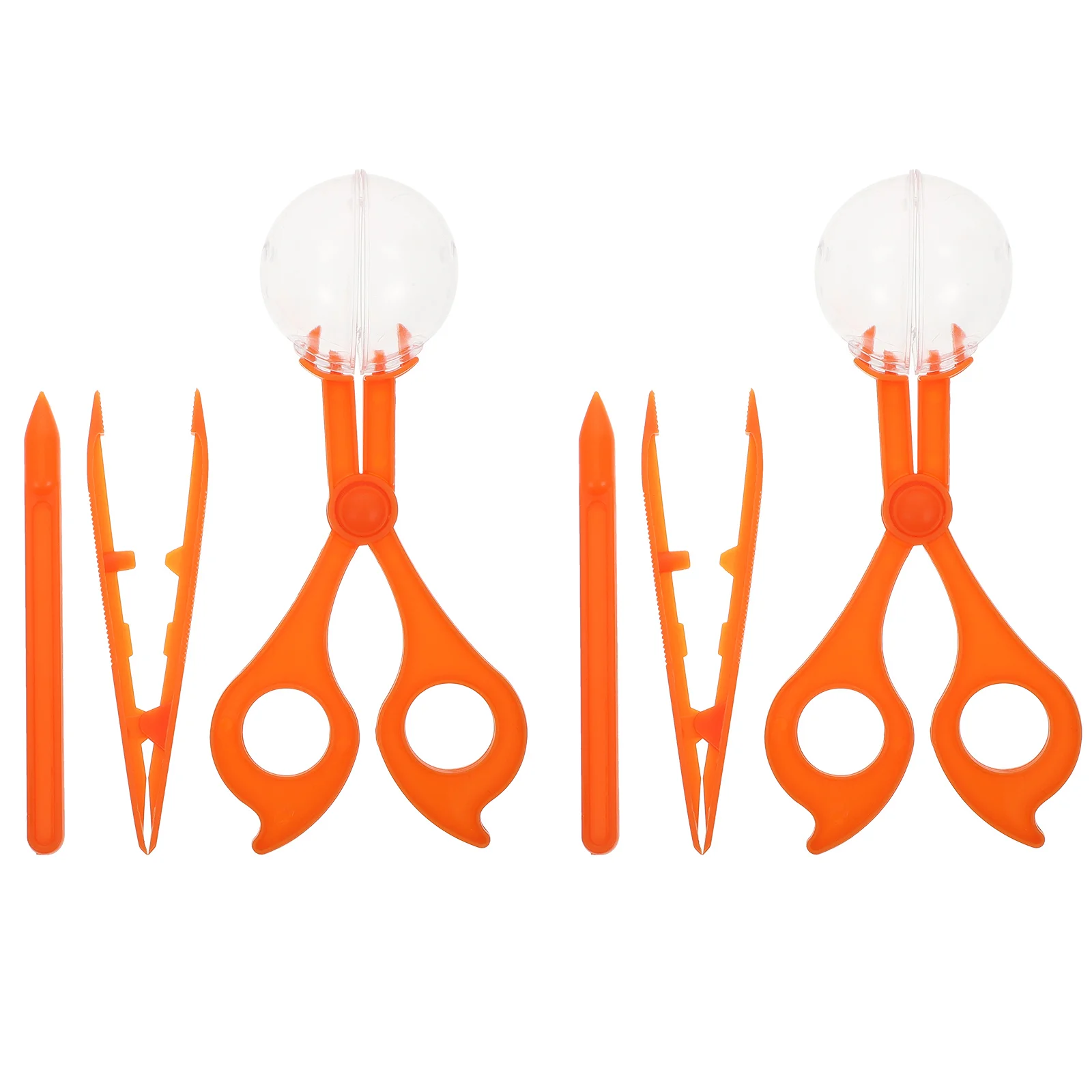 

2 Sets Three-Piece Set Catching Insects Puzzle Toys Catch Clamps Girl Adventure Set Plastic Resources Handy Scoopers Child