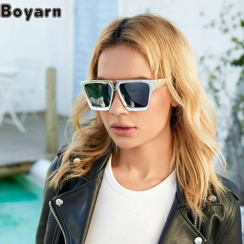 

Boyarn 2022 New Millionaire Box Sunglasses Women's Fashion Punk Large Frame Sunglasses Men's Sunglasses