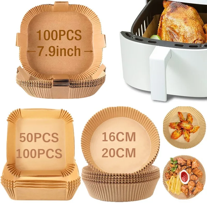 

Air Grill Paper Oil-proof Fryer Water-proof Disposable Baking Airfryer Air For Trays Accessories Special Paper Manga Fryer