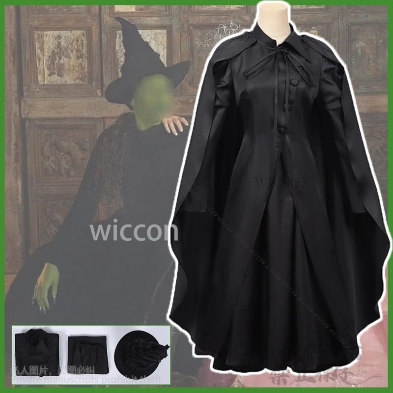 Фильм Wicked Elphaba Косплей Аниме Готическая Лолита Платье Костюм Ролевая Шляпа