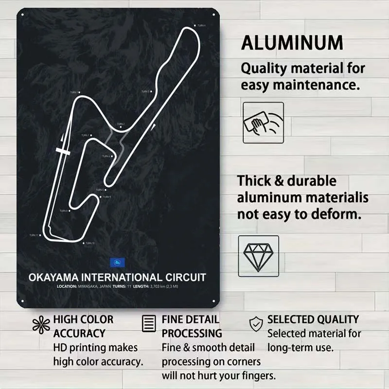 Okayama International Circ жесть знак спортивный плакат украшение настенная художественная