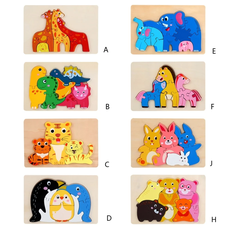 

Children Jigsaw Cartoon Puzzle Toy Easy Tangram Educational Desk Toy for Kiddie