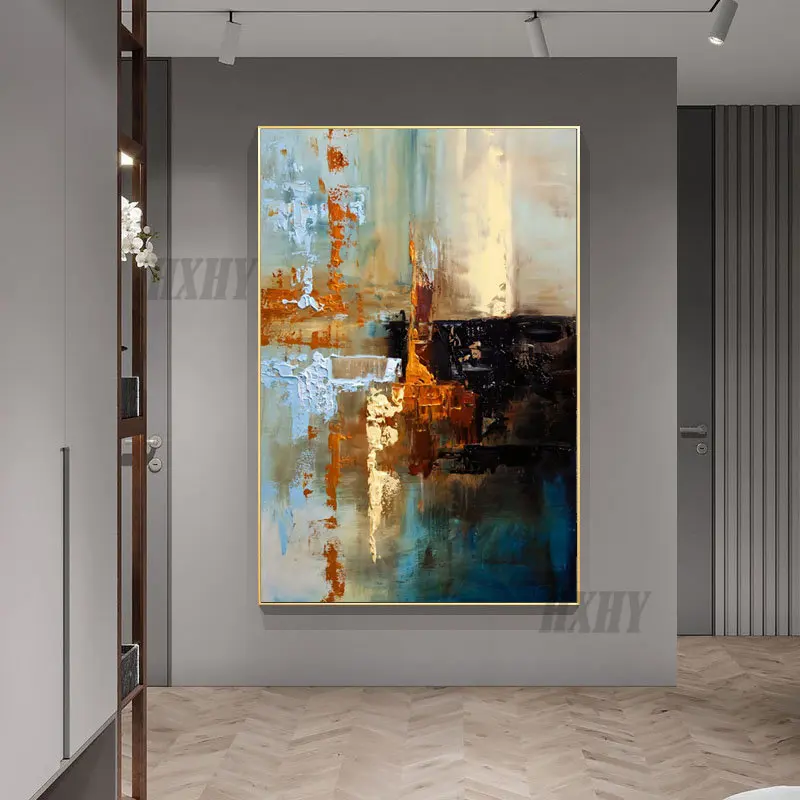 

Хит продаж, Современная Художественная живопись ручной работы, абстрактный нож, толстая масляная живопись, текстурированная акриловая нас...