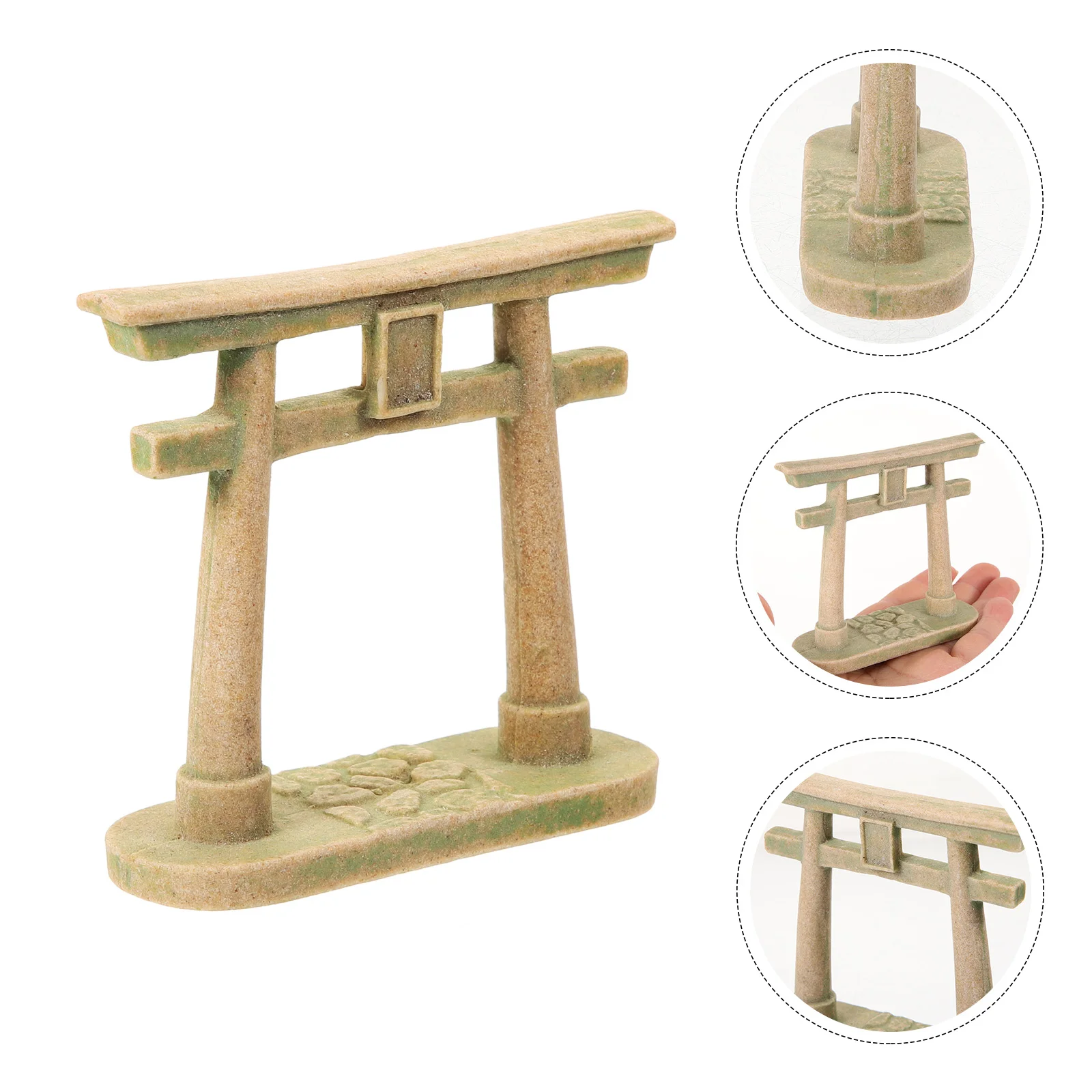 

Models House Torii Gate Toy Mini Props Resin Decor Simulated Crafts Miniature Statues