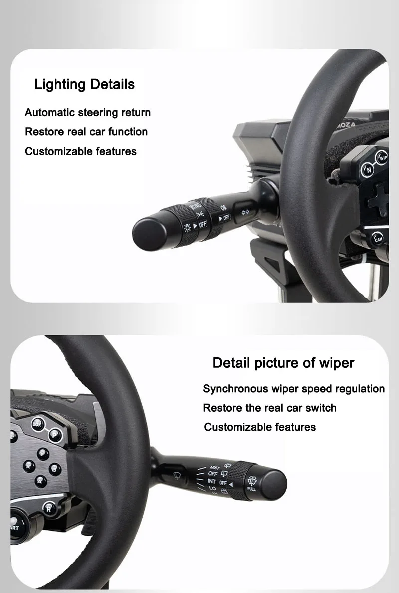 Гонки симулятор рулевого колеса сигнал поворота стеклоочиститель для MOZA R3/R5/R9/R12