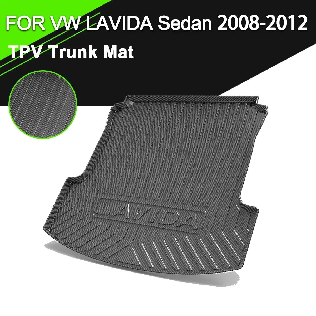 Коврик для багажника автомобиля водонепроницаемый Нескользящий Резиновый