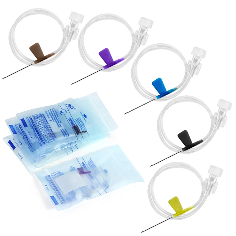 

10Pcs/pack Disposable Medical Vacuum Blood Collection Needle Butterfly Safety Needle Infusion PVC Tube For Personal Health Care