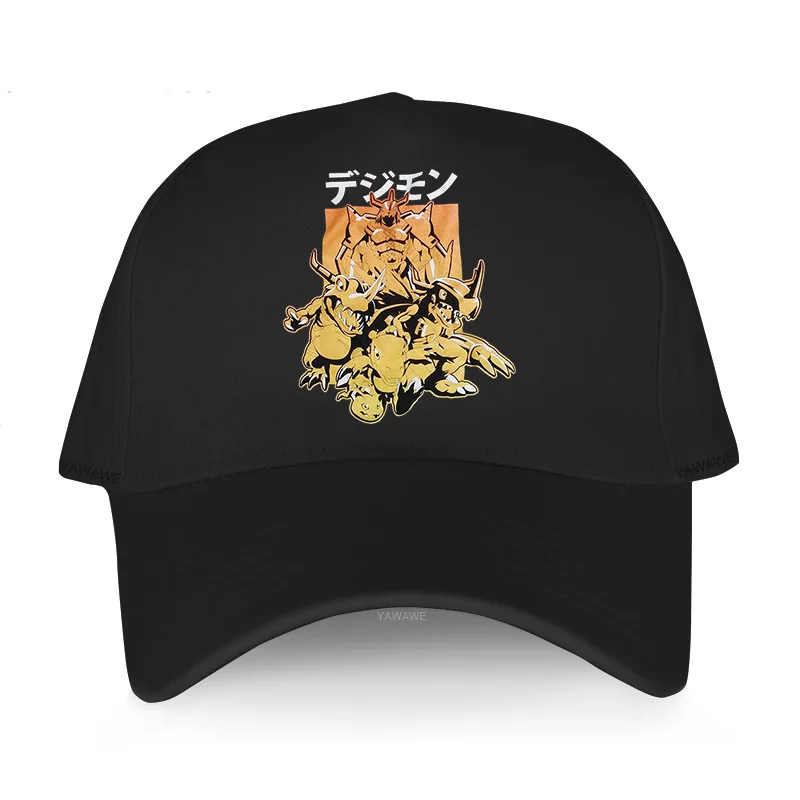 

Men's Fashion cotton printed Hat brand original Cap DIGIMON AGUMON KANA Summer Unisex Breathable Baseball cap Boyfriend hats