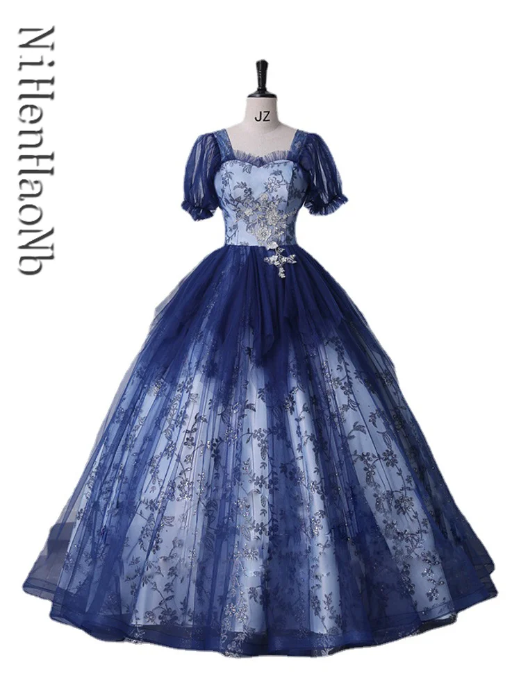 

Новинка 2023, шикарные платья для девушек, женское классическое бальное платье с коротким рукавом, милое платье для выпускного вечера, женское платье