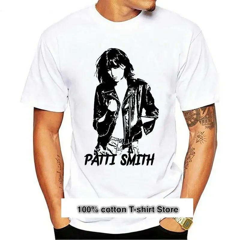 

Camisetas de BEN ROSE para mujer, ropa Vintage de Patti Smith, Blanca
