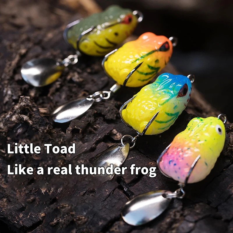 

2.5cm 3g Road Runner Bait Thunder Frog Bionic Fake Bait Toad Frog Egg Frog Fighting Black Southeast Asia Cross Border
