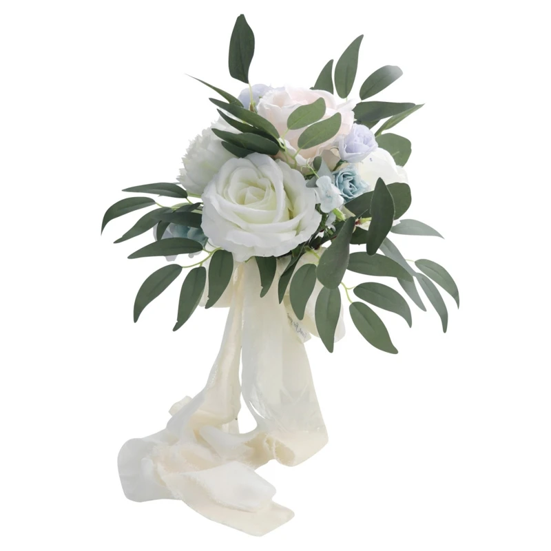 

Искусственный букет цветов, белая и синяя искусственная шелковая фотография, цветы K0AB