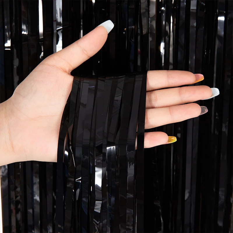 

Фольговые занавески серебристые 2 шт