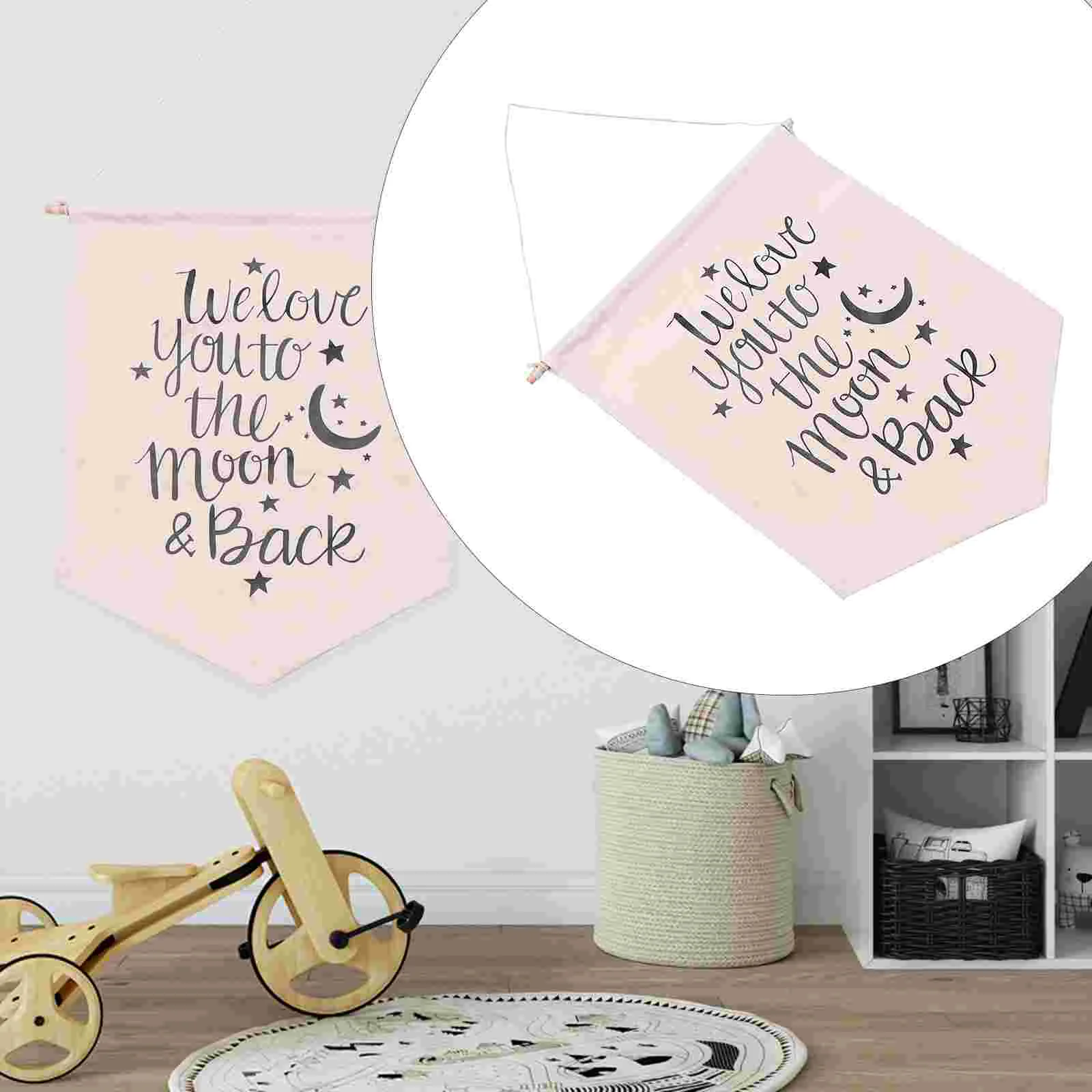 

1Pc Canvas Alphabet Banner Safe Fine Chic Nice Wall Hanging Canvas Banner