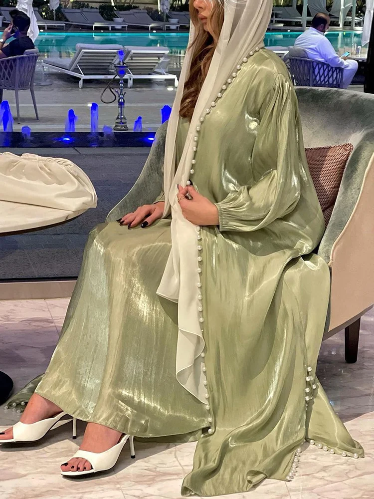 Мусульманское платье комплект из 2 предметов Женская Осенняя элегантная лампа