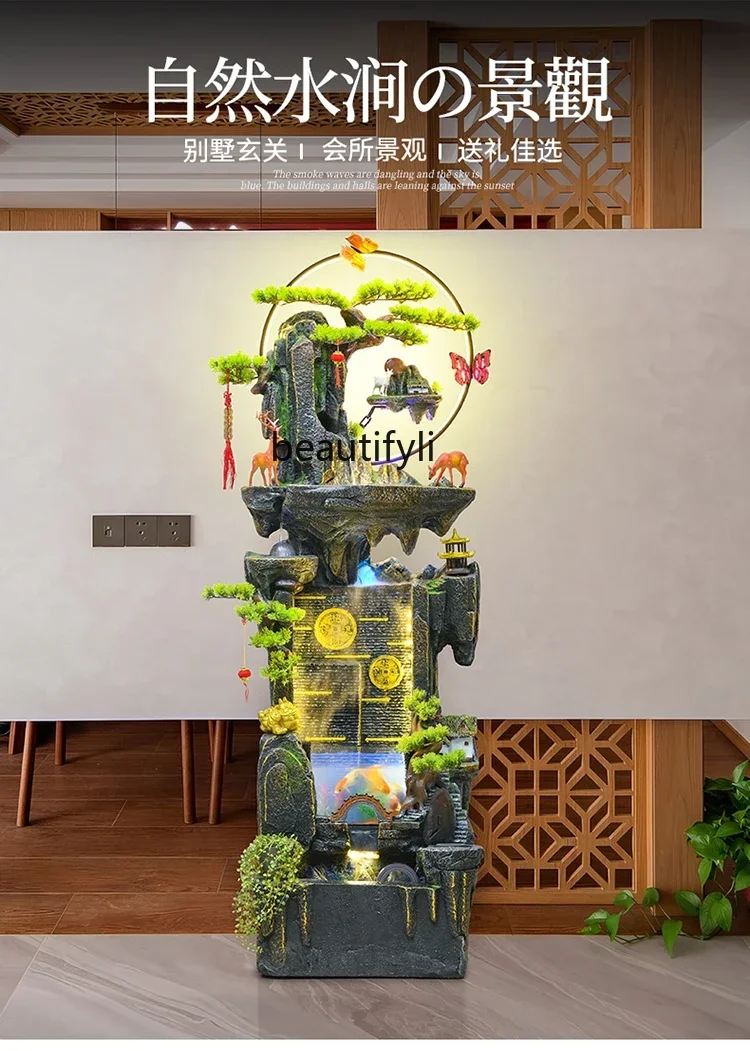 SSRockery фонтан с проточным водой циркуляционное украшение для офиса счастливый