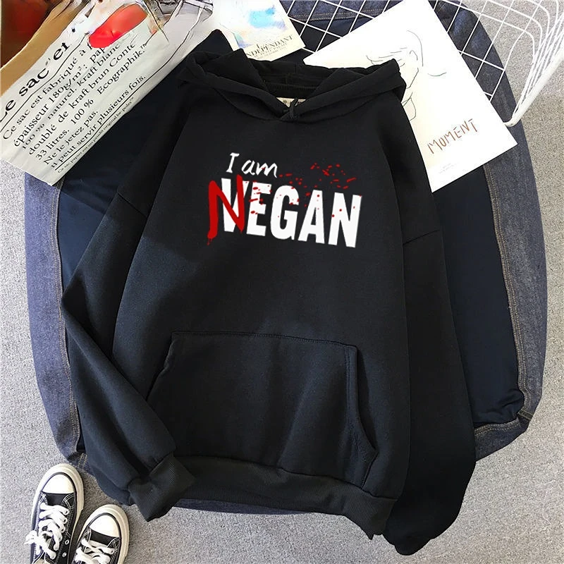 

The Walking Dead Negan Hoodies Women Y2k Aesthetic Korea Hip Hop 2021 Women Hoddies Grunge