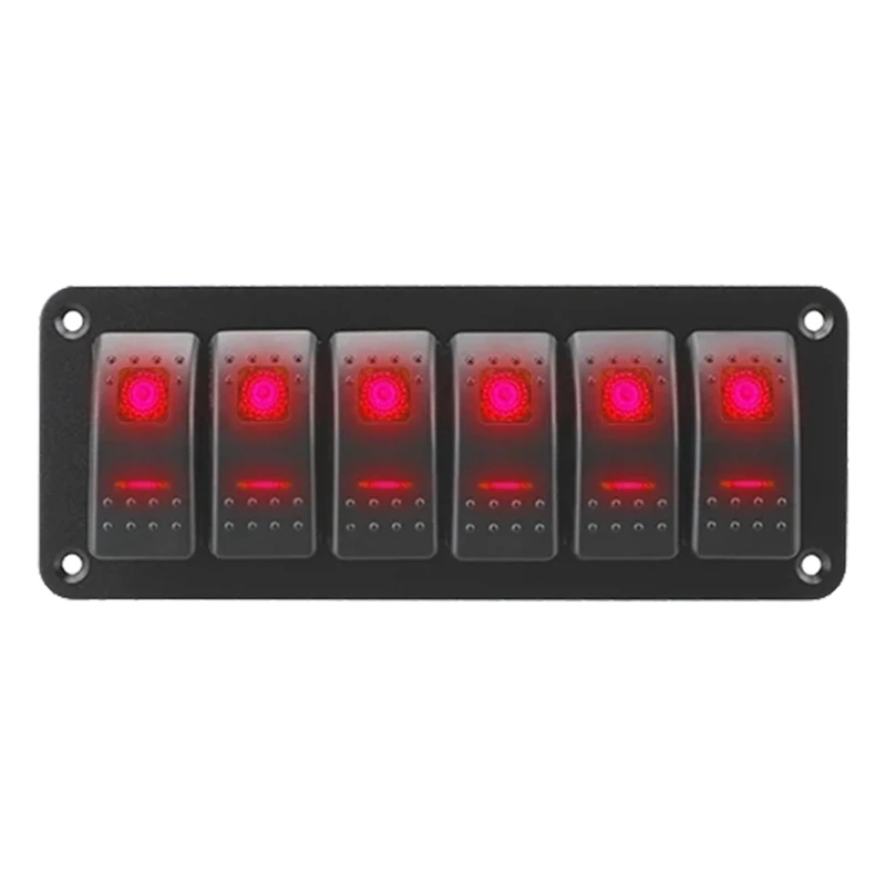 

Водонепроницаемая панель переключателя вкл./выкл., 12/24 В, 6 каналов