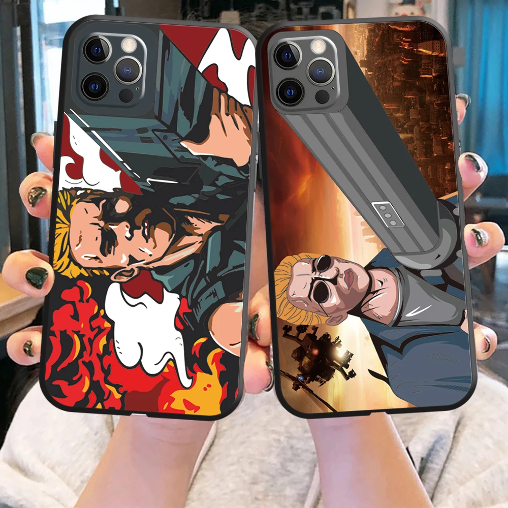 

Tough Guy Rocket Launcher iPhone Black Case For iPhone 11 13 12 Xr 7 SE 2020 6s Plus XR 8 Mini X Xs ProMax Max 12 6 Covers Etui