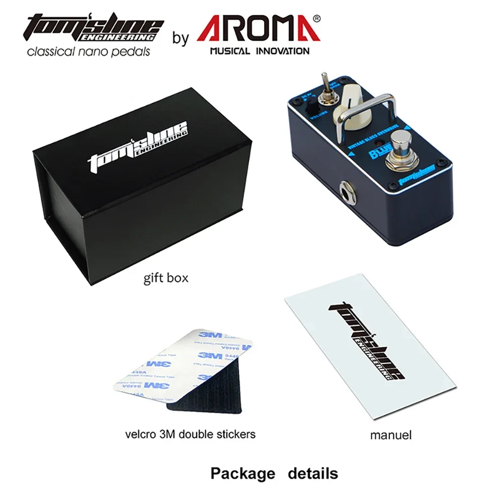 AROMA ABY-3 педаль эффектов для гитары Tom'sline Bluesy Vintage Blues Overdrive Mini Single True Bypass Запчасти