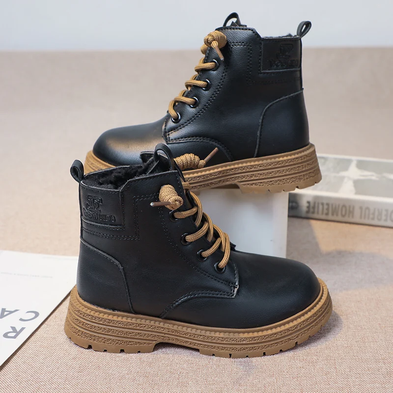 Ботинки женские кожаные с низким вырезом на молнии сбоку Нескользящие