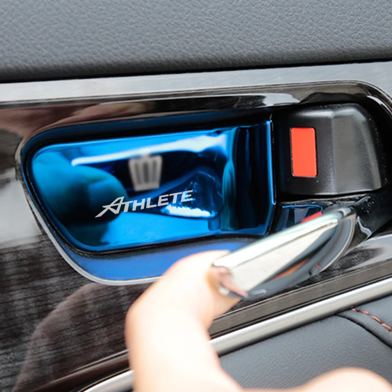 

Подходит для серии 210 Toyota Crown, декоративные наклейки на дверную ручку, чашу, аксессуары для интерьера из нержавеющей стали.