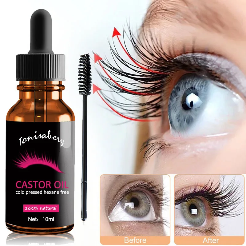 Castor Oil Eyelash Growth Serum Longer Fuller Eyelash Enhancer Eyebrow Lashes Lifting Treatment Essence Hair Nourishing Products