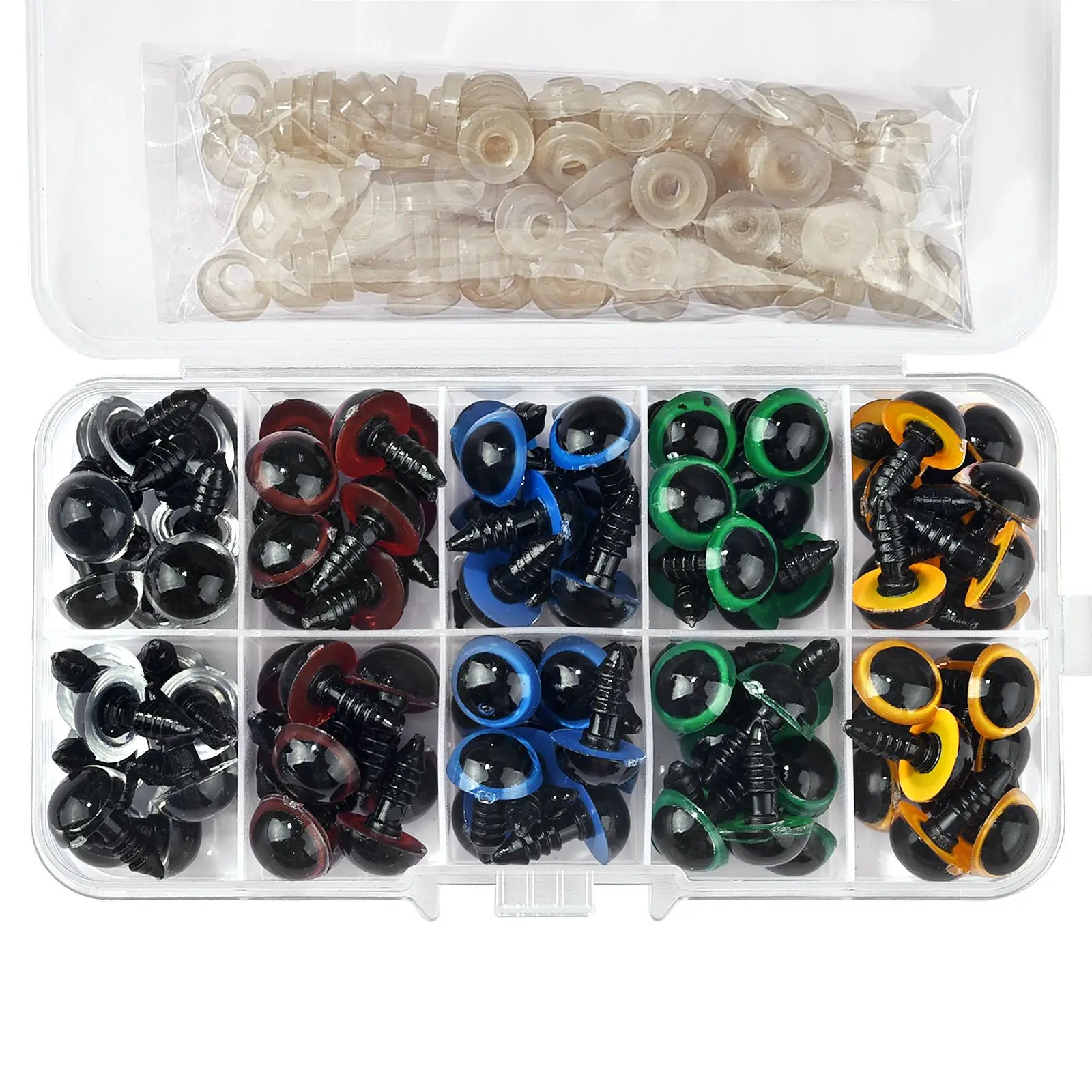 100 шт. Глазные яблоки для кукол аксессуары черные пластиковые плюшевые