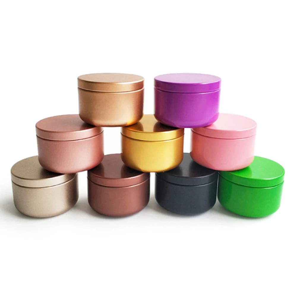 

30Pcs Aluminum Candle Jar 50ml Round Candle Containers Cosmetic Tin Oil Cream Pot Empty Aromatherapy Sealed Metal Can Travel Use