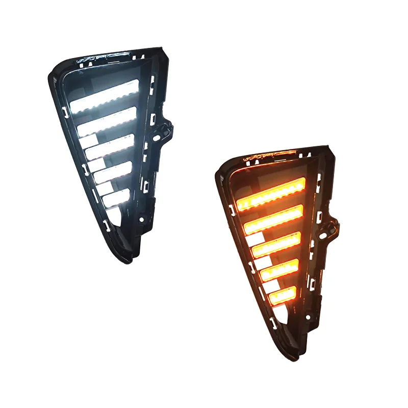 Фото DECHO для Geely Coolray 2021-2025 Proton X50 светодиодные противотуманные фары DRL передний бампер противотуманные фары дневные ходовые огни №2