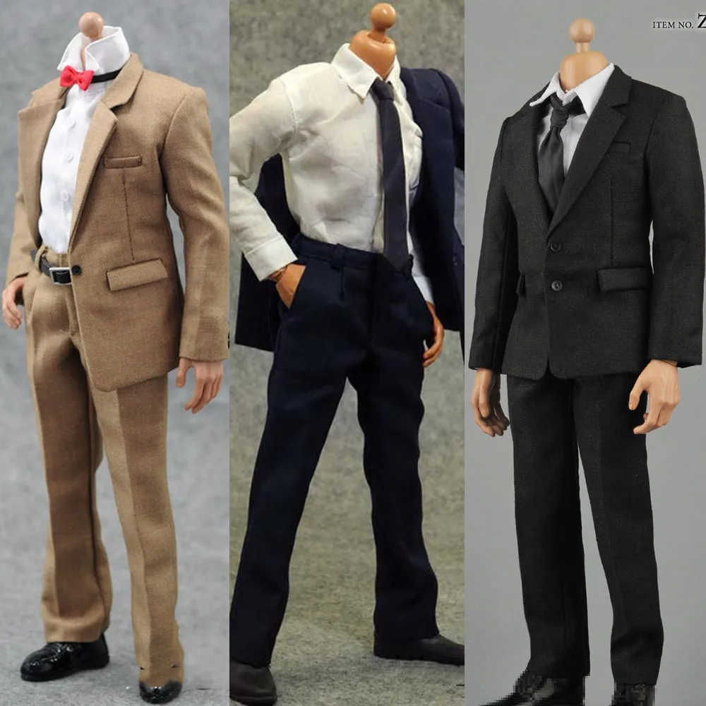 ZY5046 ZY5051 ZY5039 1/6 Scale Classic Business Male Office Professor Gentleman Suit Set T shirt Pant for 12'' Action Figure
