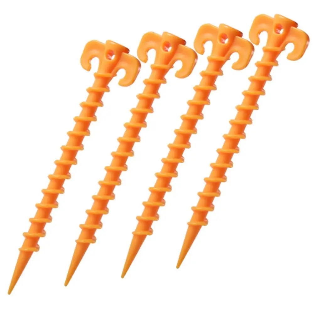 

10PCS Plastic Tent Hook Stakes Camping Tents Accessories Ground Support Nails Peg Screw Anchor Shelter Tent Stakes Pegs