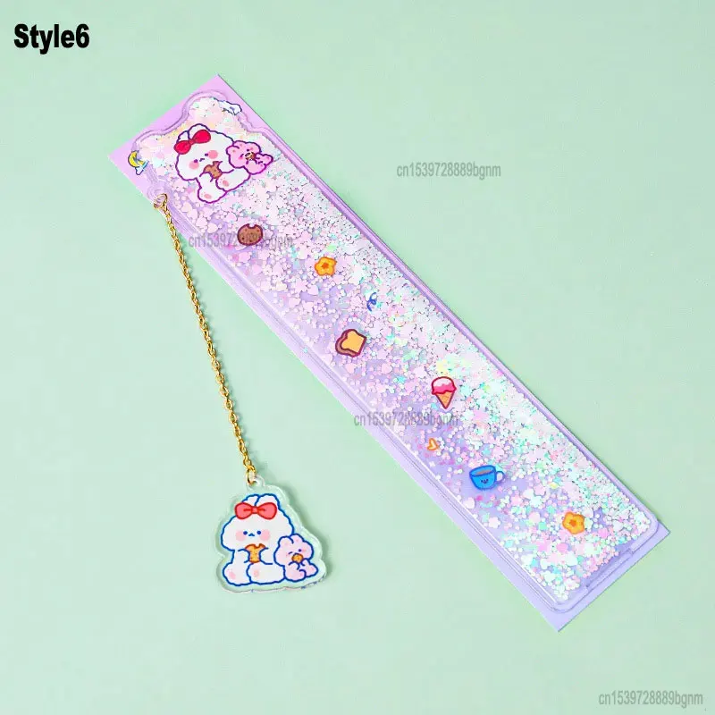 

Пластиковая линейка-закладка с песком 15 см