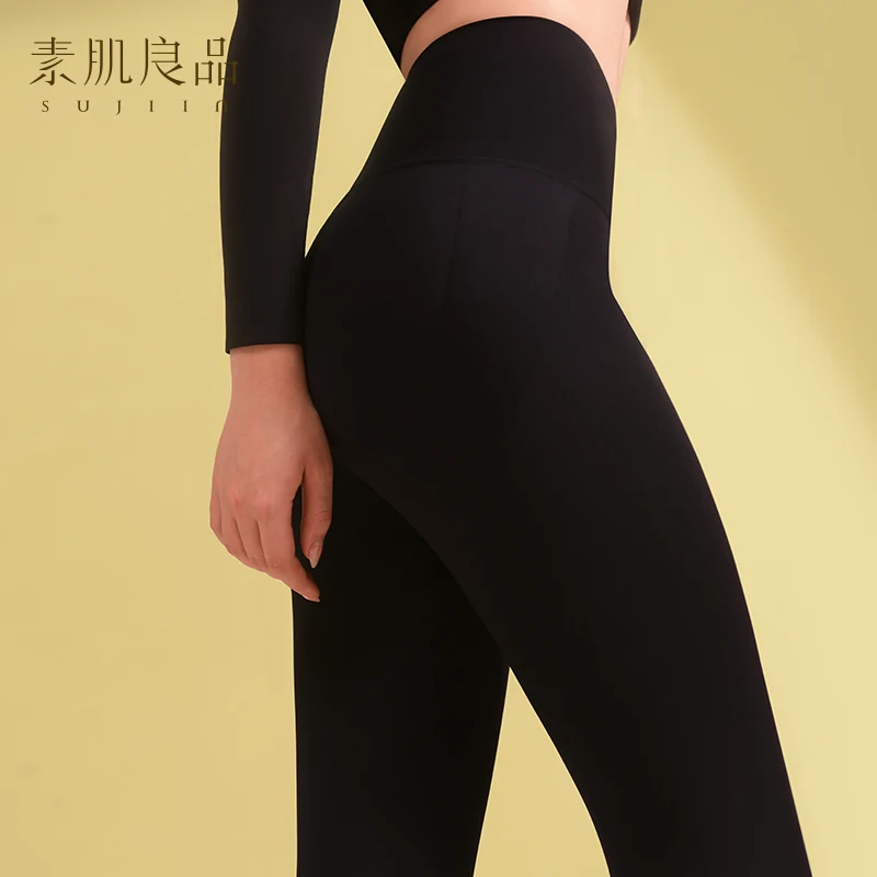 Sujiin Winter Warm Thermal Tights Women 2022 Heat Soft Leggings High Waist Baselayer Legging Pant Thermal Underwear Bottom
