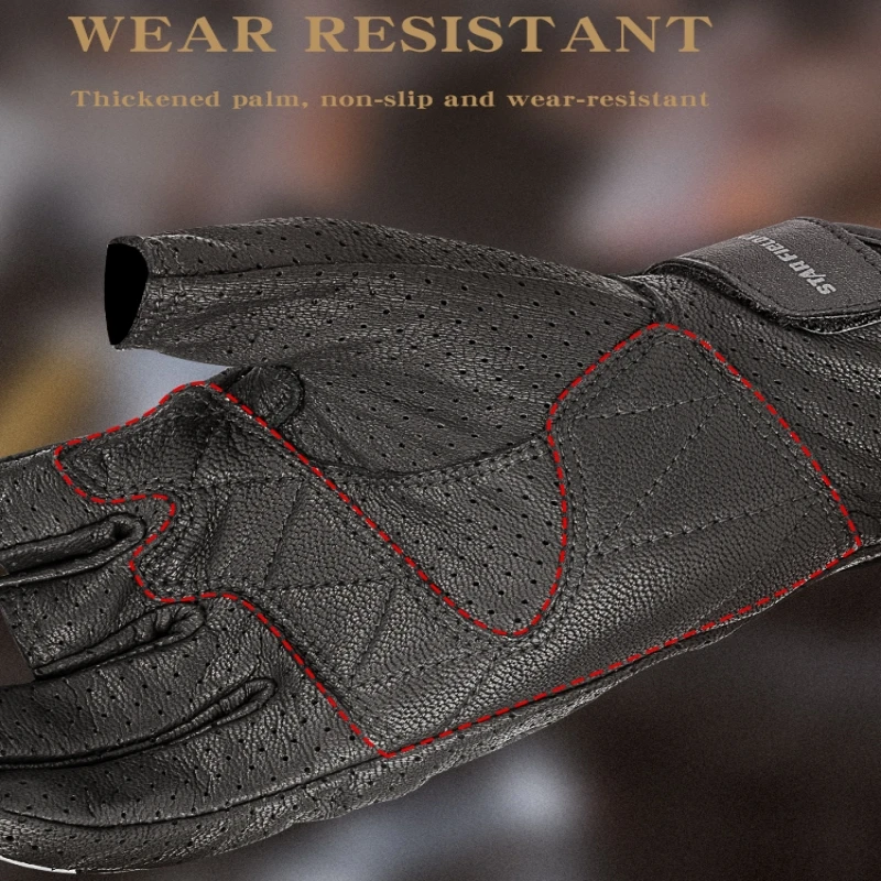 SFK мотоциклетные велосипедные перчатки с половиной пальца из натуральной козьей